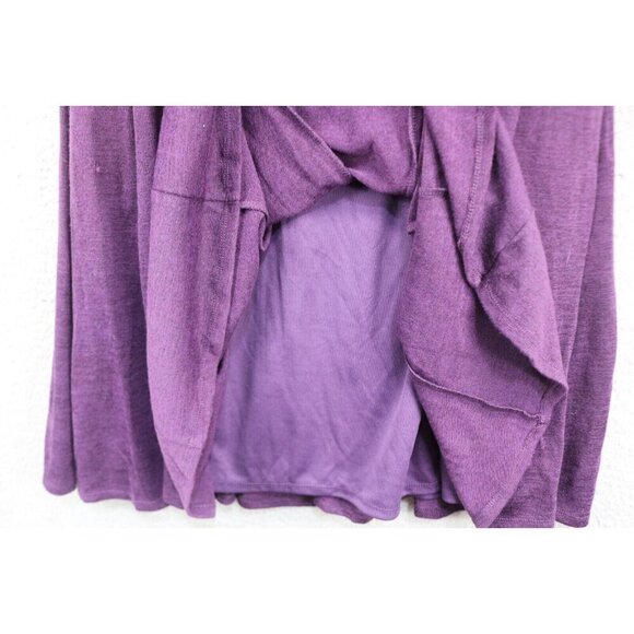 Chris Mclaughlin 3/4 Bell Sleeve Purple Dress-Size 14-Ruffles-Lined - Picture 3 of 8
